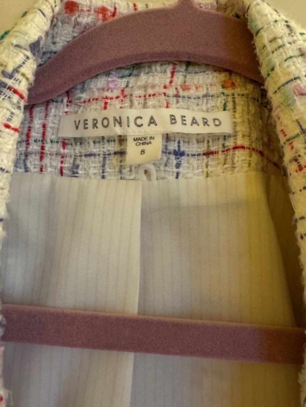 Veronica Beard Multicolor Tweed Blazer — Size 8 - Picture 4 of 4